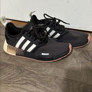 Adidas NMD RJ1 shoes- GX6495 Night Brown/Core Black/White; youth 7/women 8.5